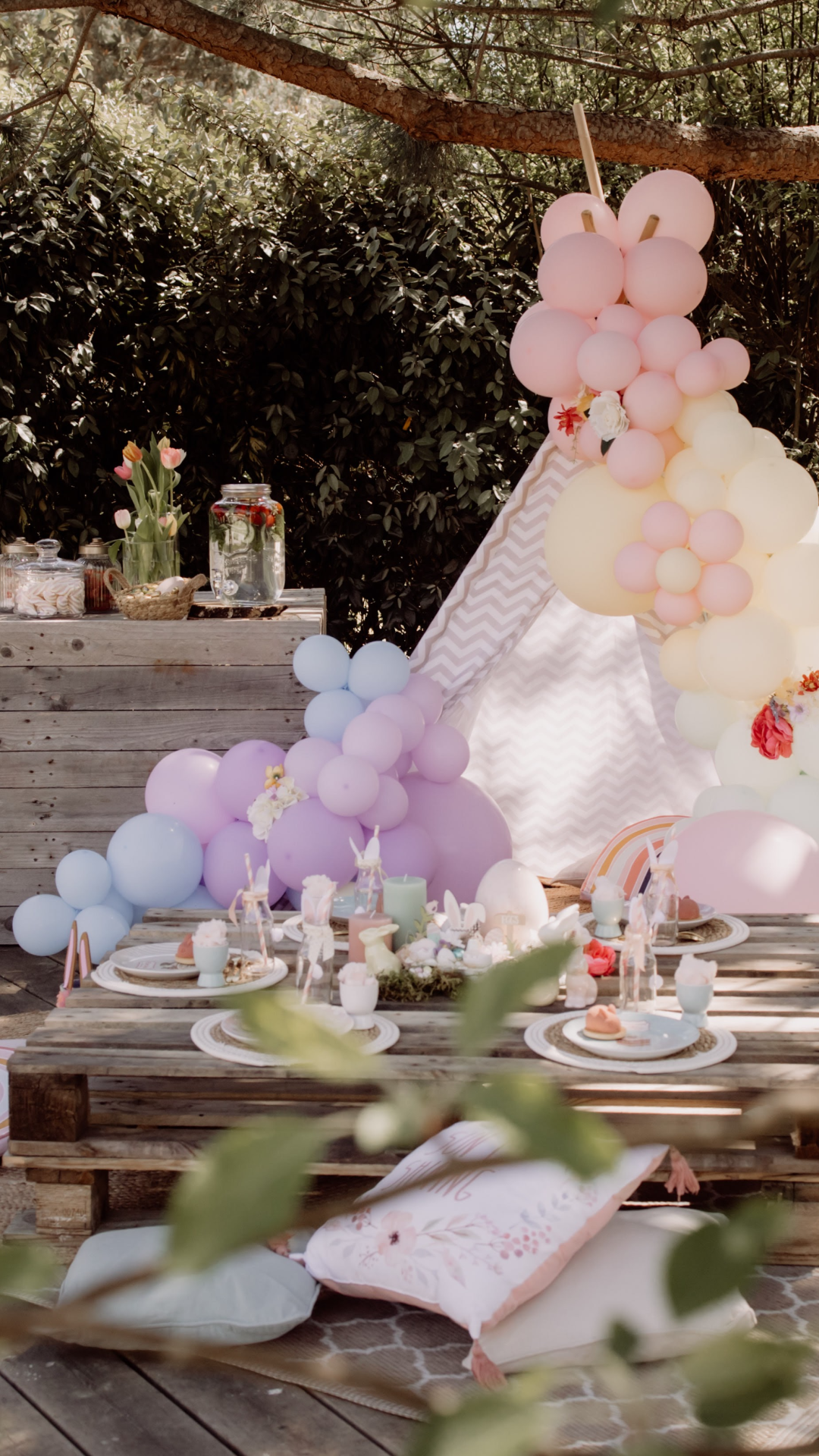 Scénographie kids table tipi Valentine Scénographie kids table tipi Valentine
